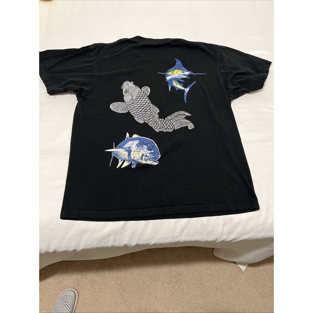 Vintage 90s Fish Koi Carp T-Shirt Heavyweight Preshrunk Mens XL Graphic Cotton